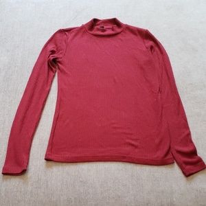 Uniqlo Ribbed Mock Neck Long Sleeve